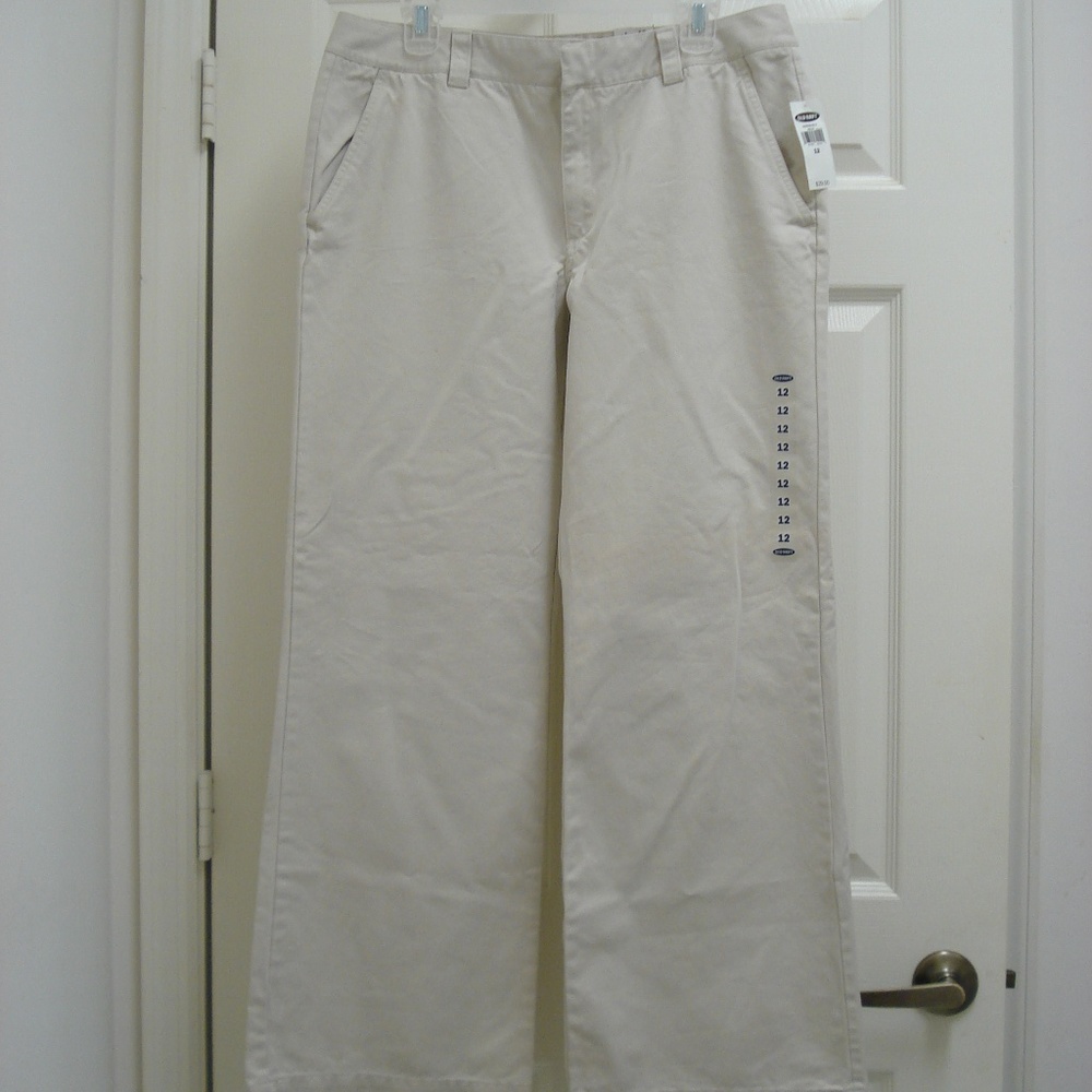 Old Navy Just Below Waist Tan Pants Size 12 Reg